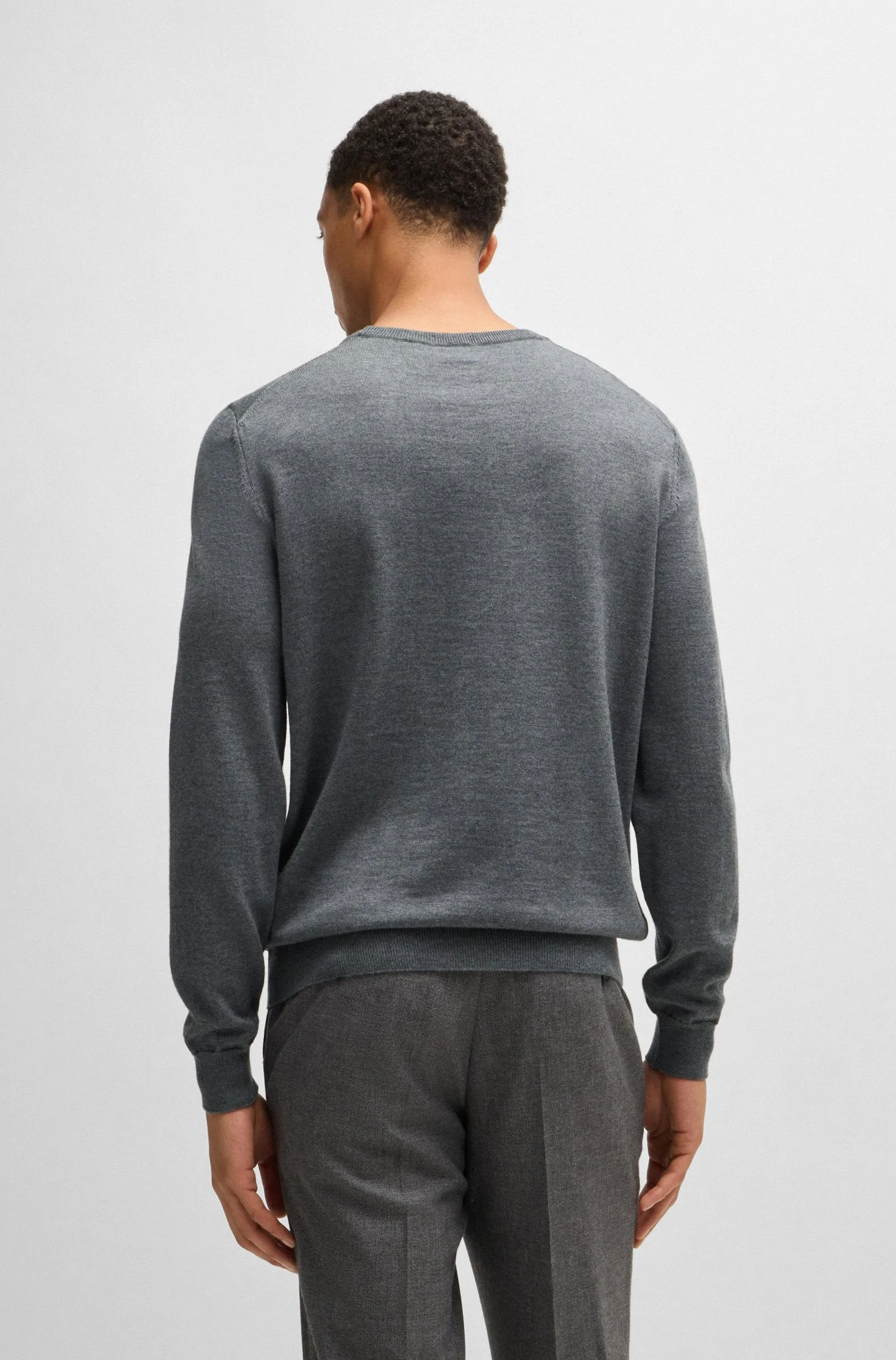 BOSS Sweaters Regular Fit in Wool - BARAM-L 10243920 01-50476363