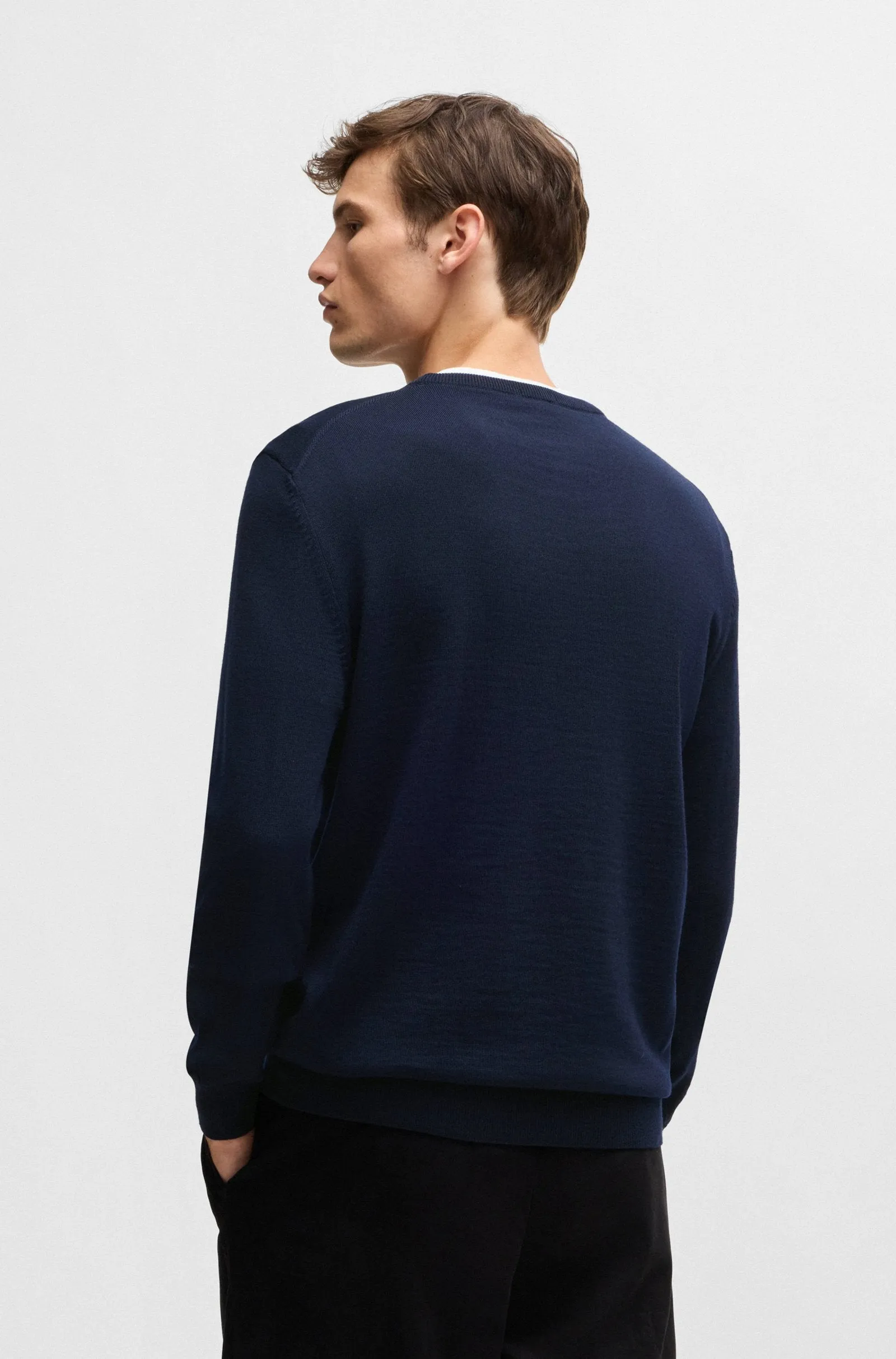BOSS Sweaters Regular Fit in Wool - BARAM-L 10243920 01-50476363