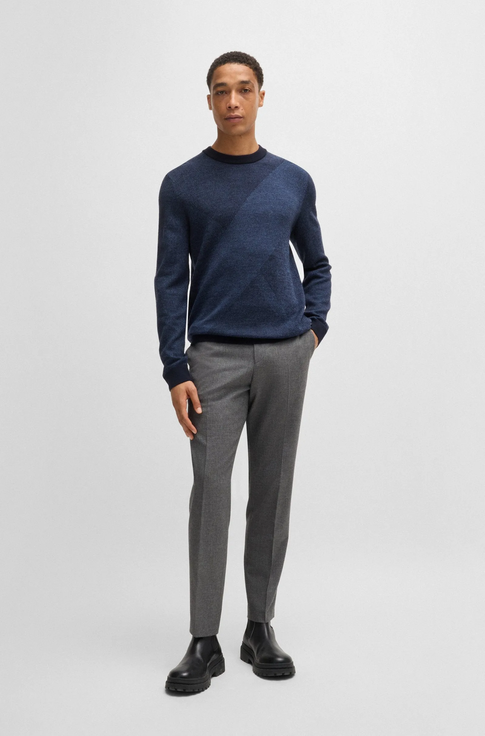 BOSS Sweaters Regular Fit in Wool - H-ECLAUS 10265502 01-50526845