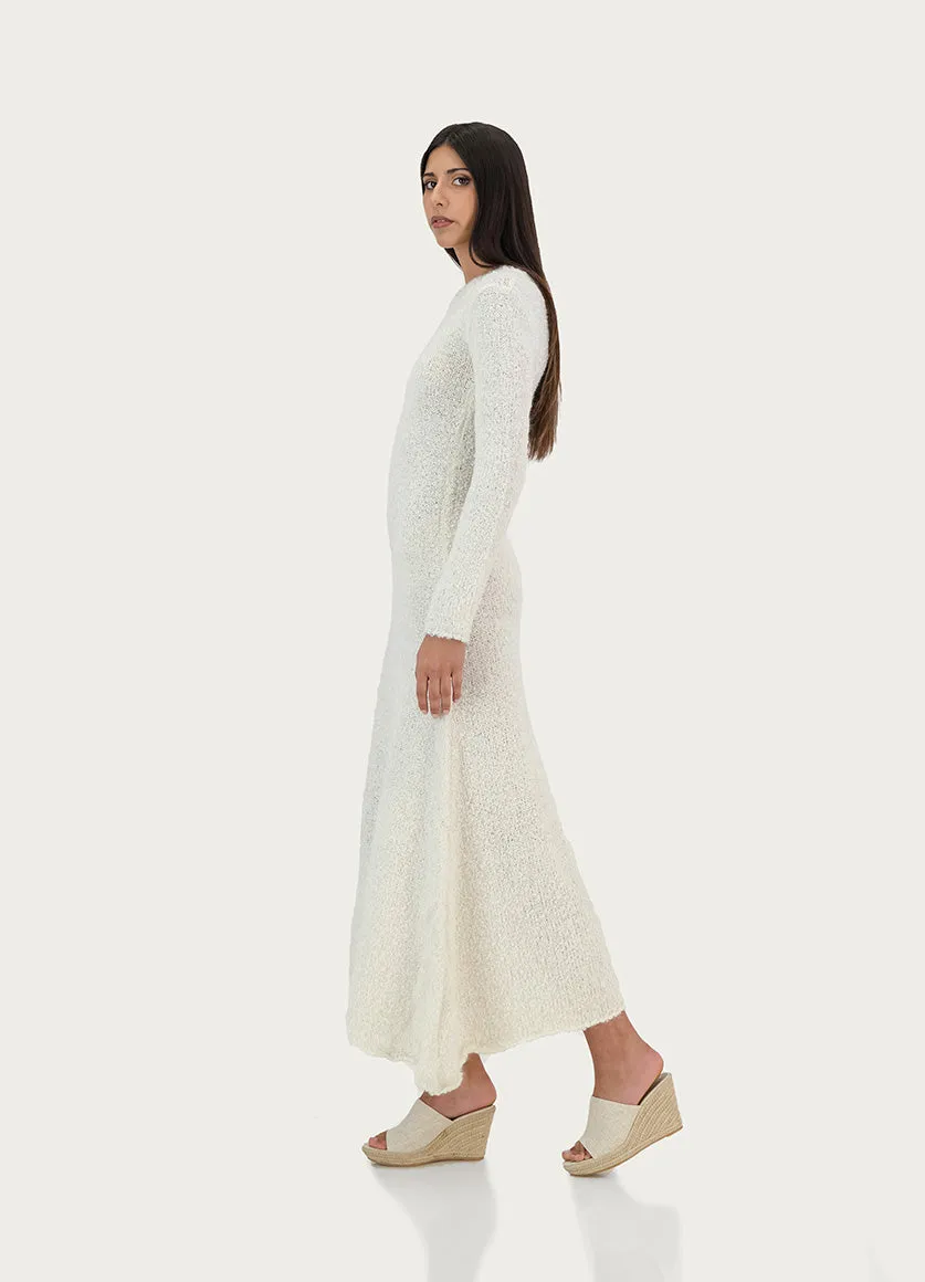 Boucle textured maxi dress