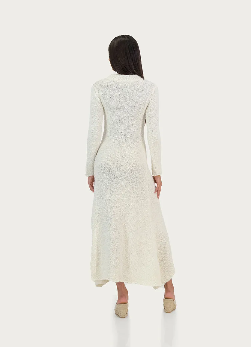 Boucle textured maxi dress