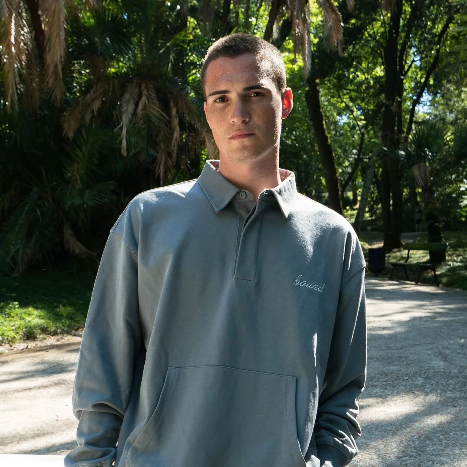 bound 'Sage Grey' Rugby Polo