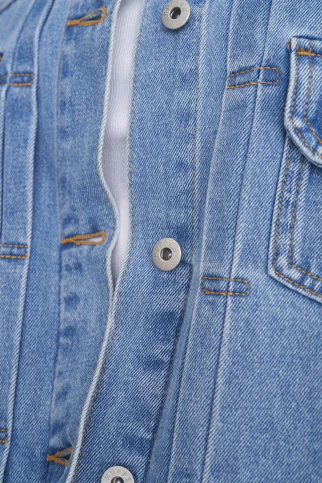 Boxy Denim Jacket | Mid Wash