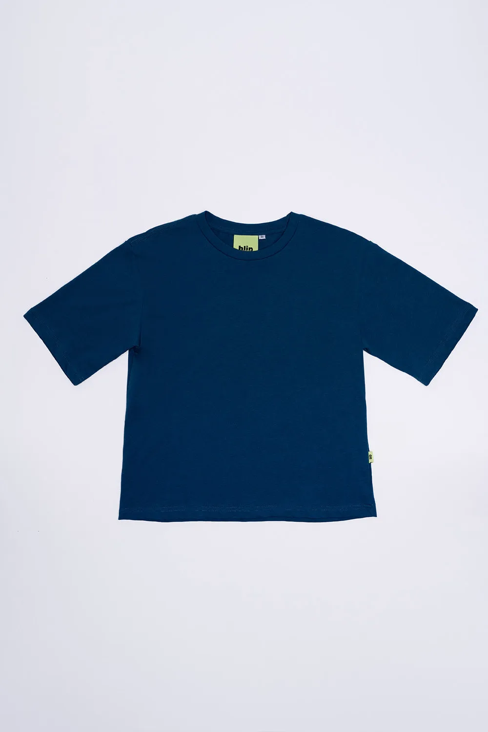 Boxy Fit Cotton Shirt - Blue