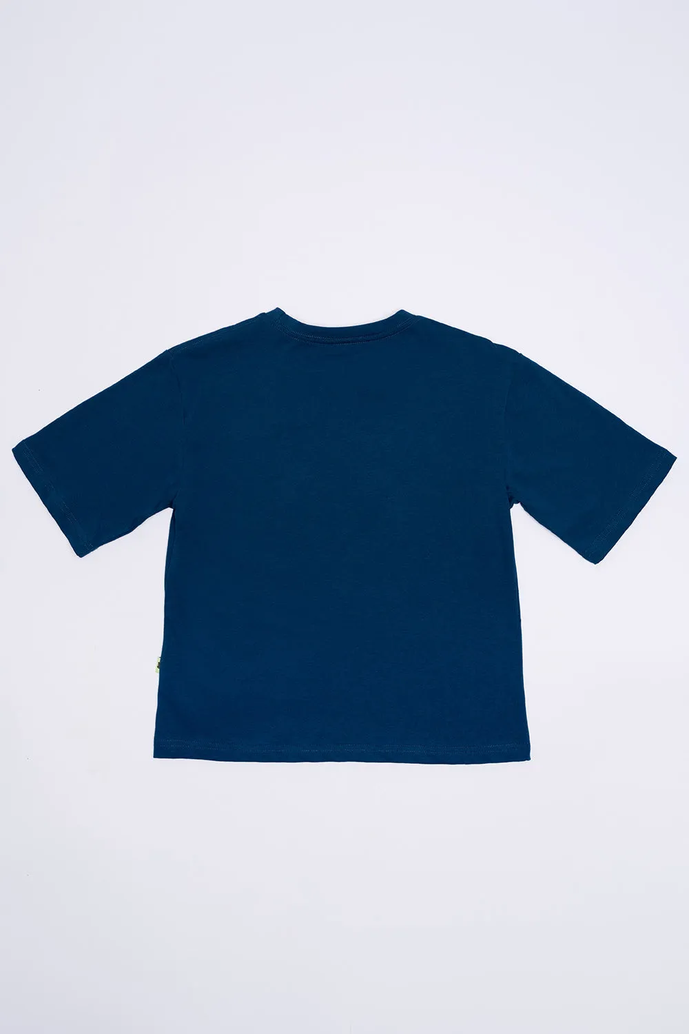 Boxy Fit Cotton Shirt - Blue