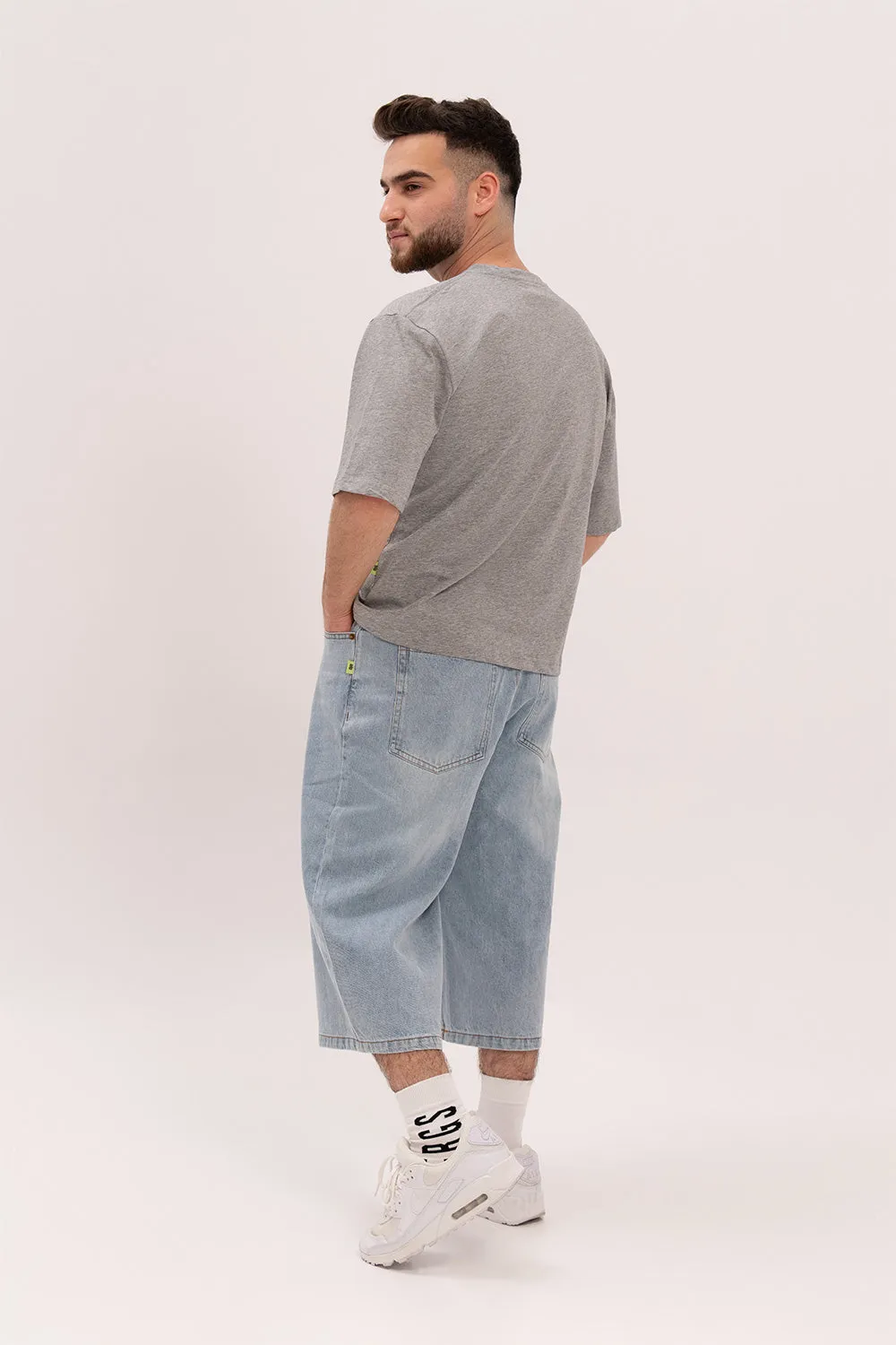 Boxy Fit Cotton TShirt - Grey