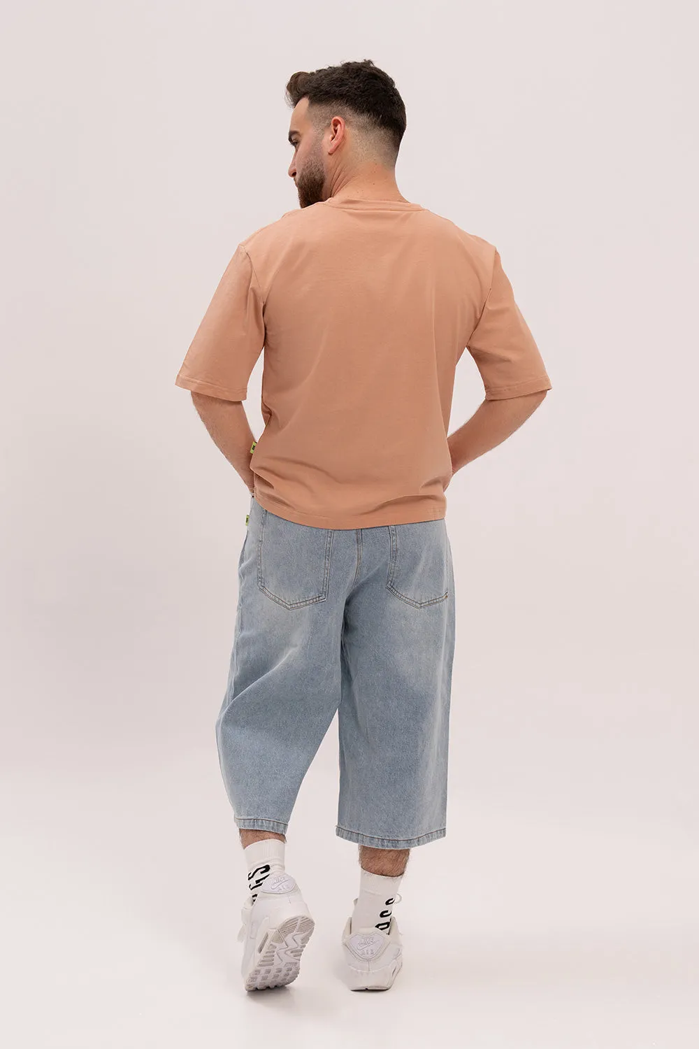 Boxy Fit Cotton TShirt - Peach