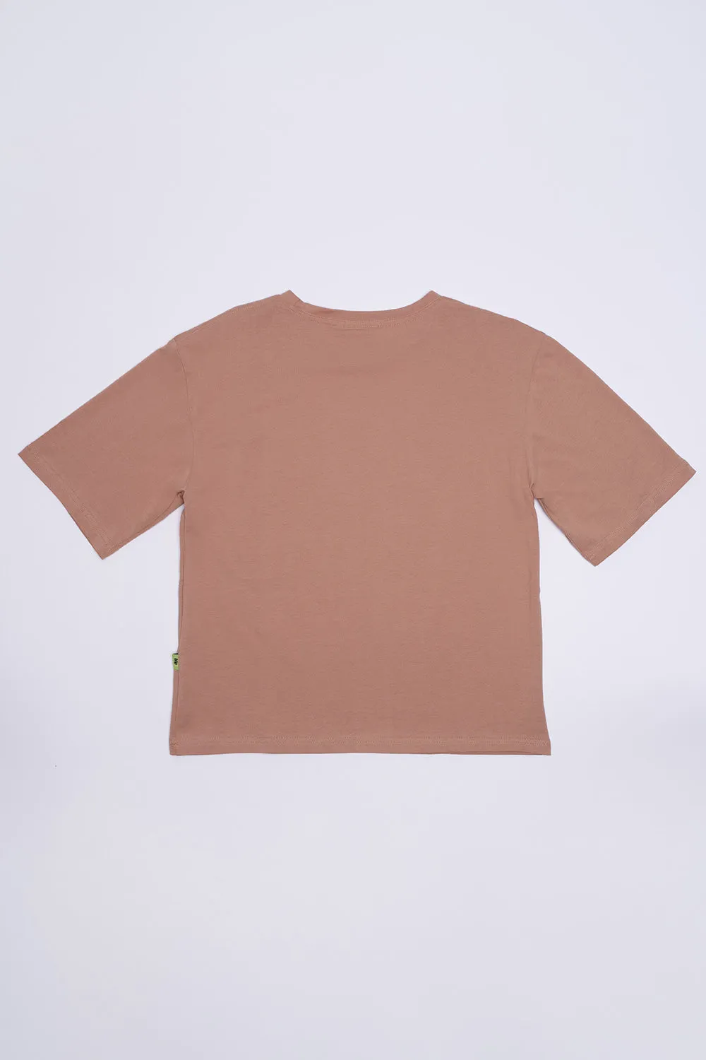 Boxy Fit Cotton TShirt - Peach