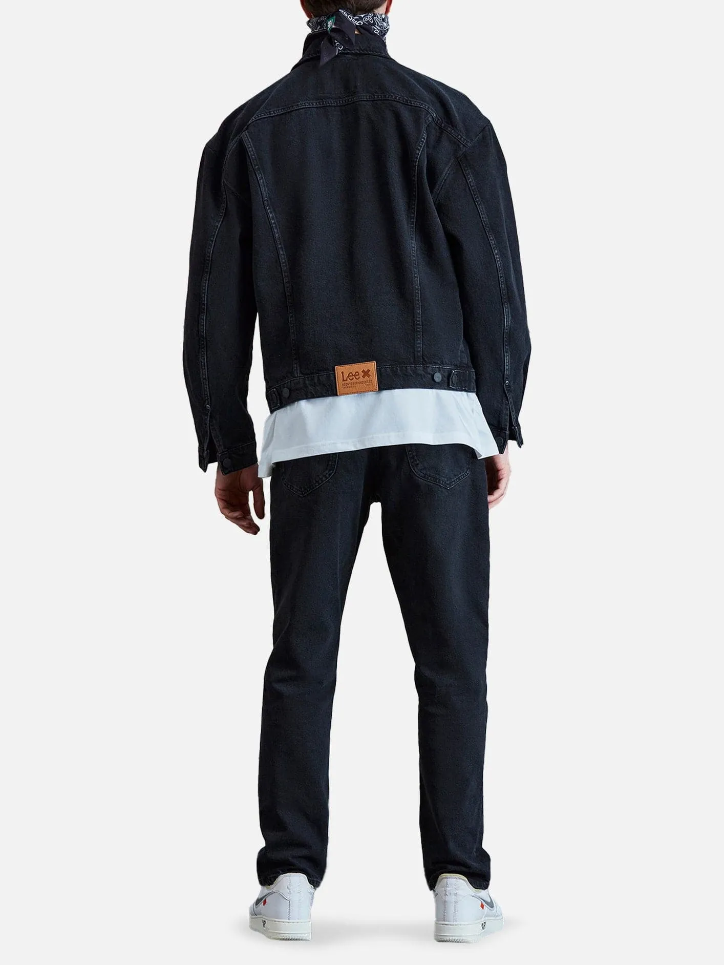 Boxy Fit Denim Ceket - Siyah