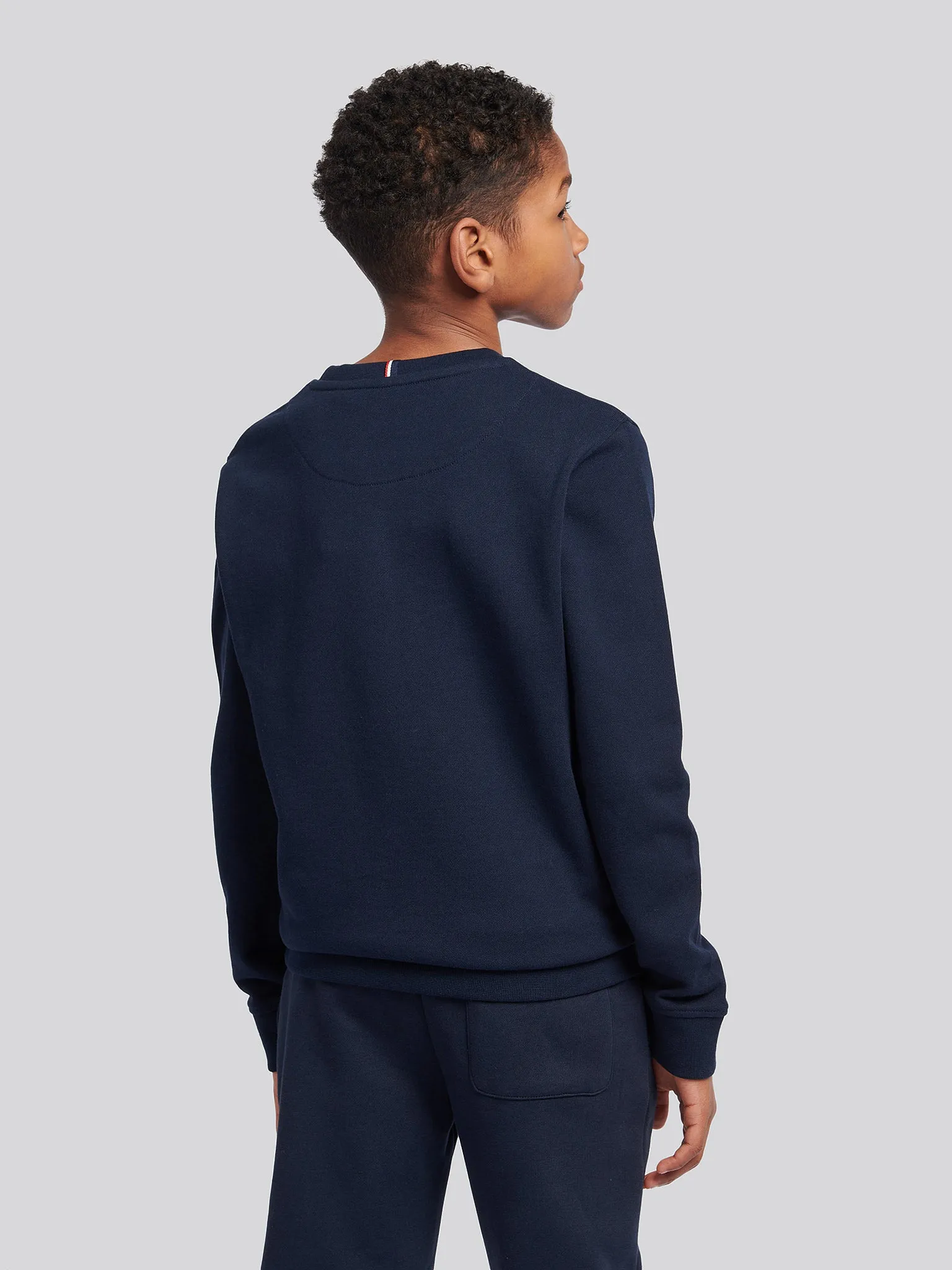 Boys Double Horsemen Crew in Dark Sapphire Navy / Haute Red DHM