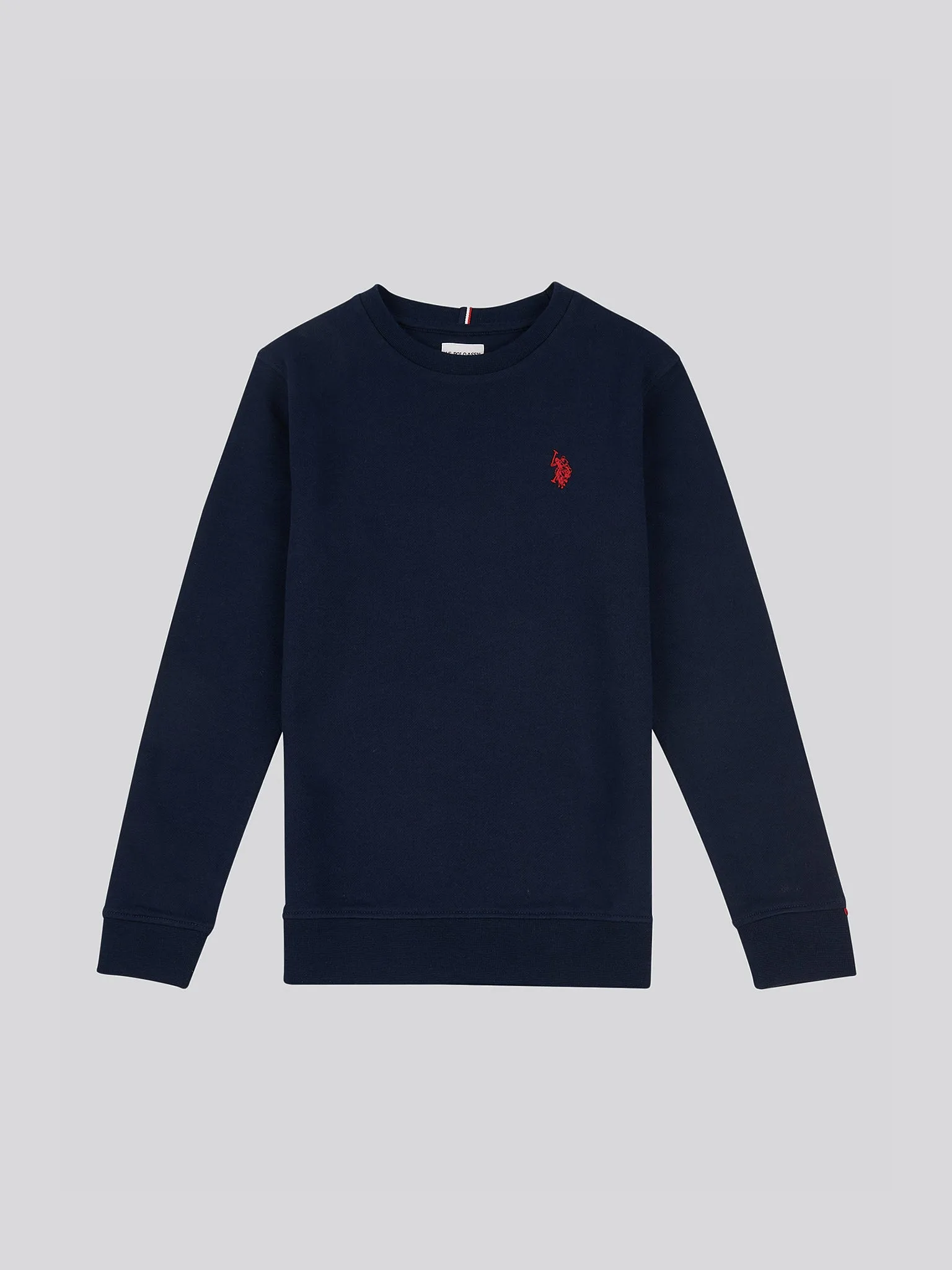 Boys Double Horsemen Crew in Dark Sapphire Navy / Haute Red DHM