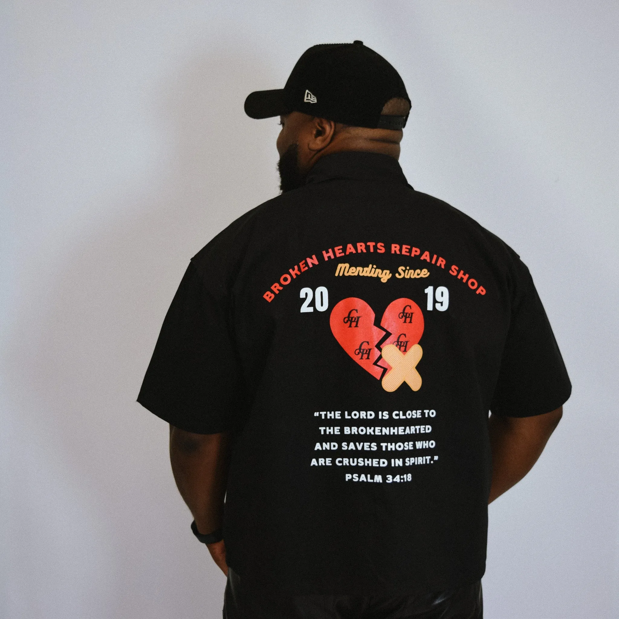 Broken Hearts Repair Shop Mechanic Shirt- Black