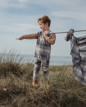Brushed Check Dungarees
