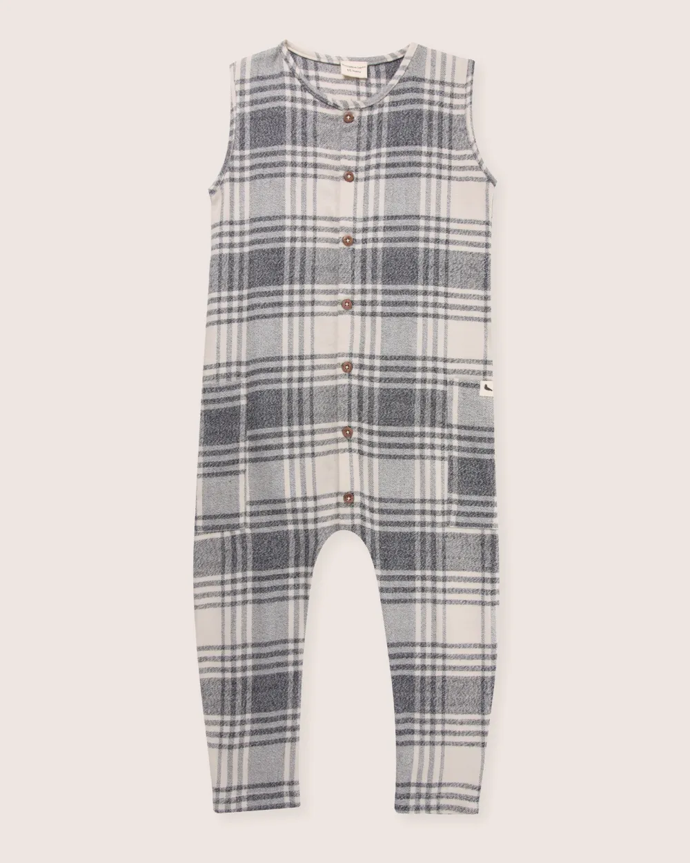 Brushed Check Dungarees