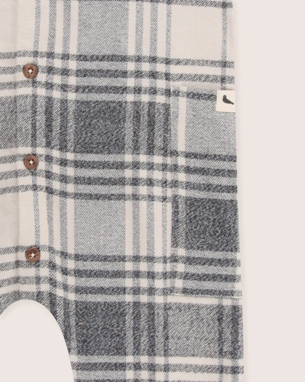 Brushed Check Dungarees