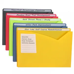 C-Line Products Write-on Poly File Jackets, 25 Per Box