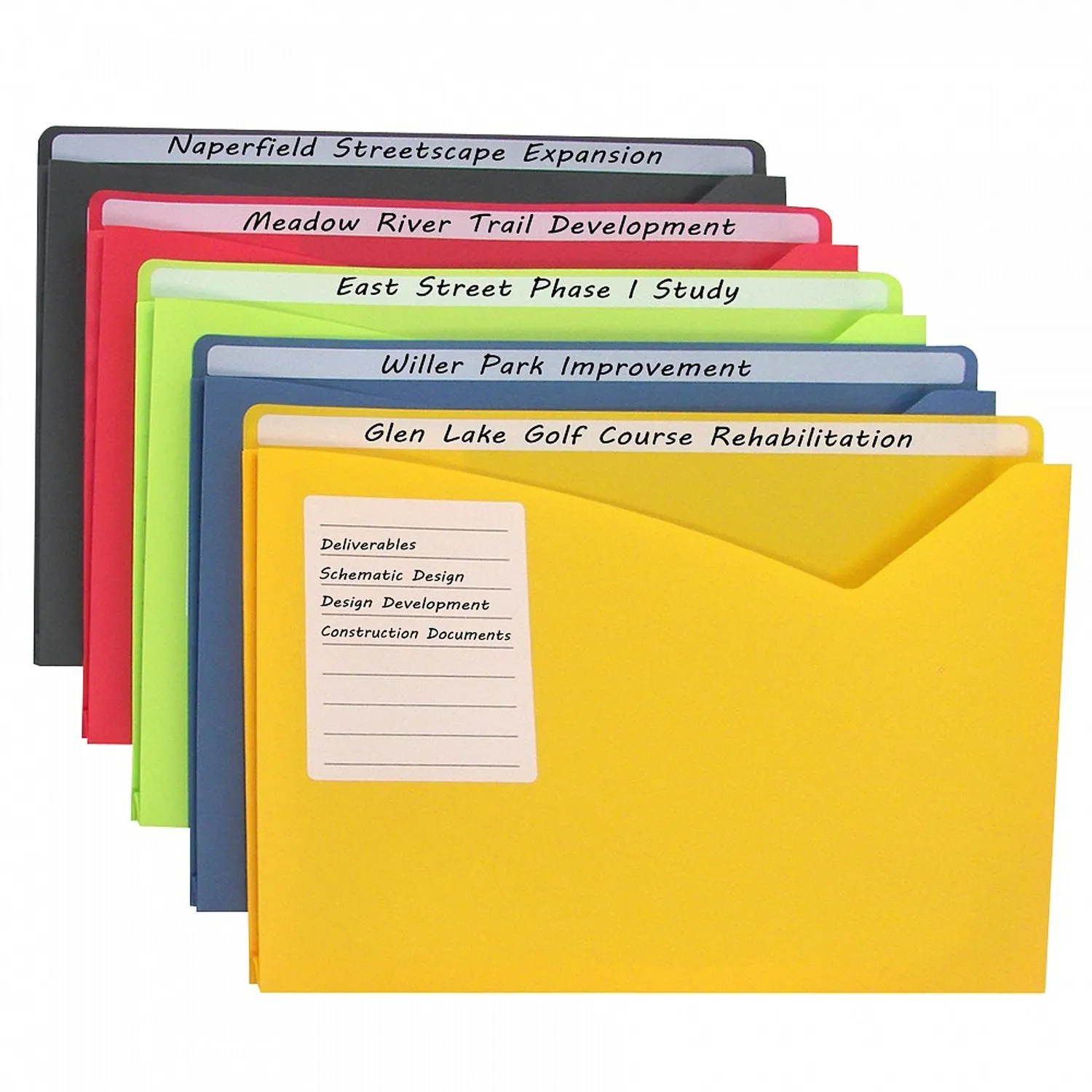 C-Line Products Write-on Poly File Jackets, 25 Per Box