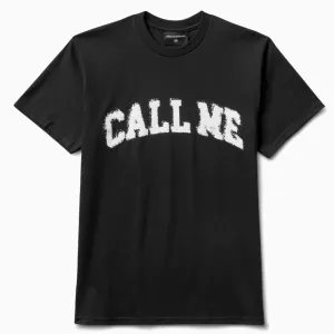 Call Me Distressed BLK Tee