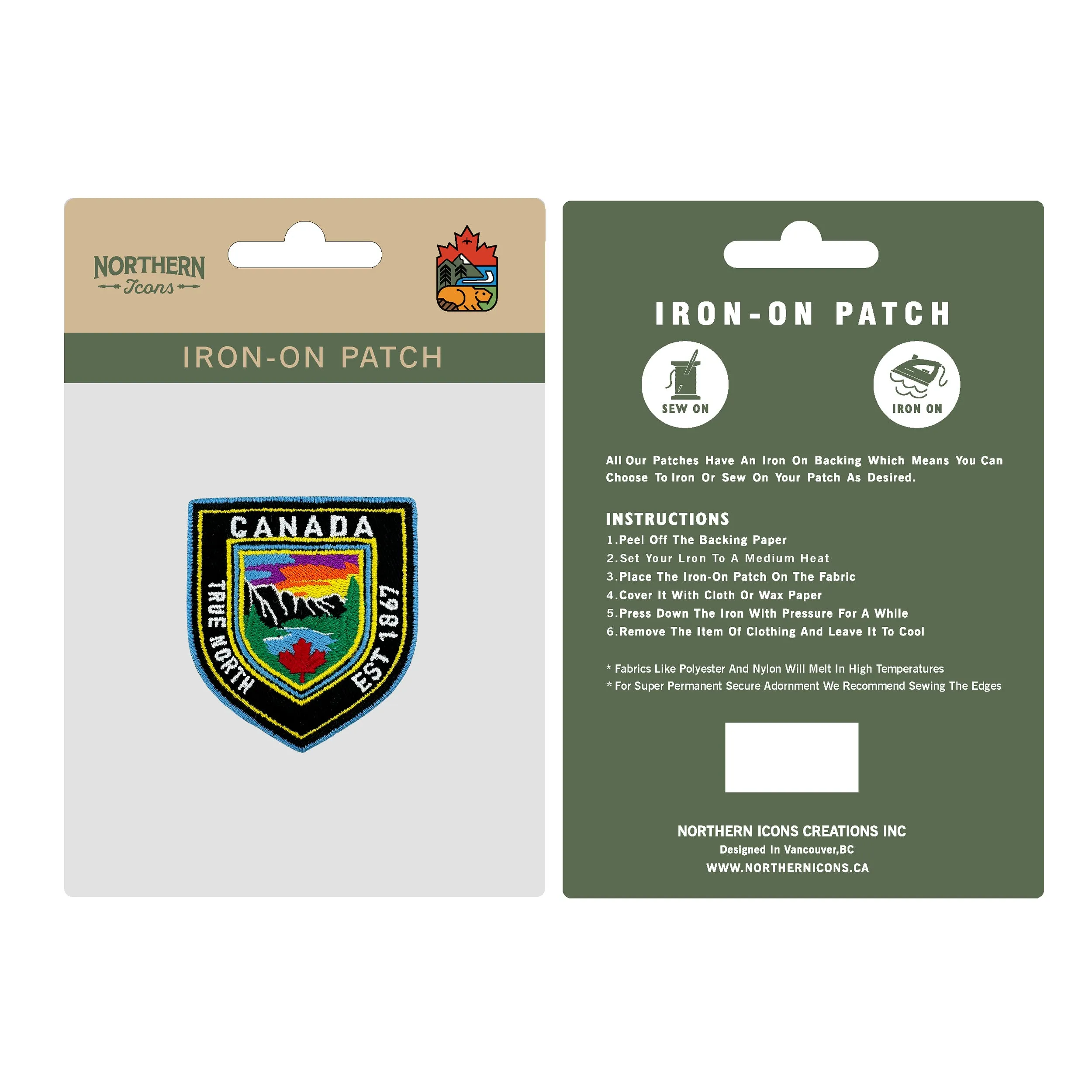 Canada iron-on embroidery patch
