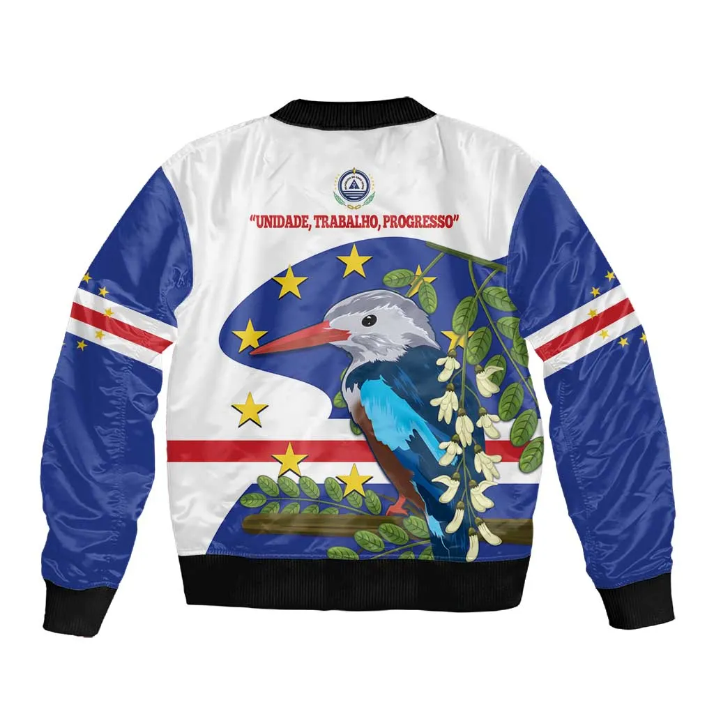 Cape Verde Sleeve Zip Bomber Jacket Grey-Headed Kingfisher Mix Honey Locust LT14