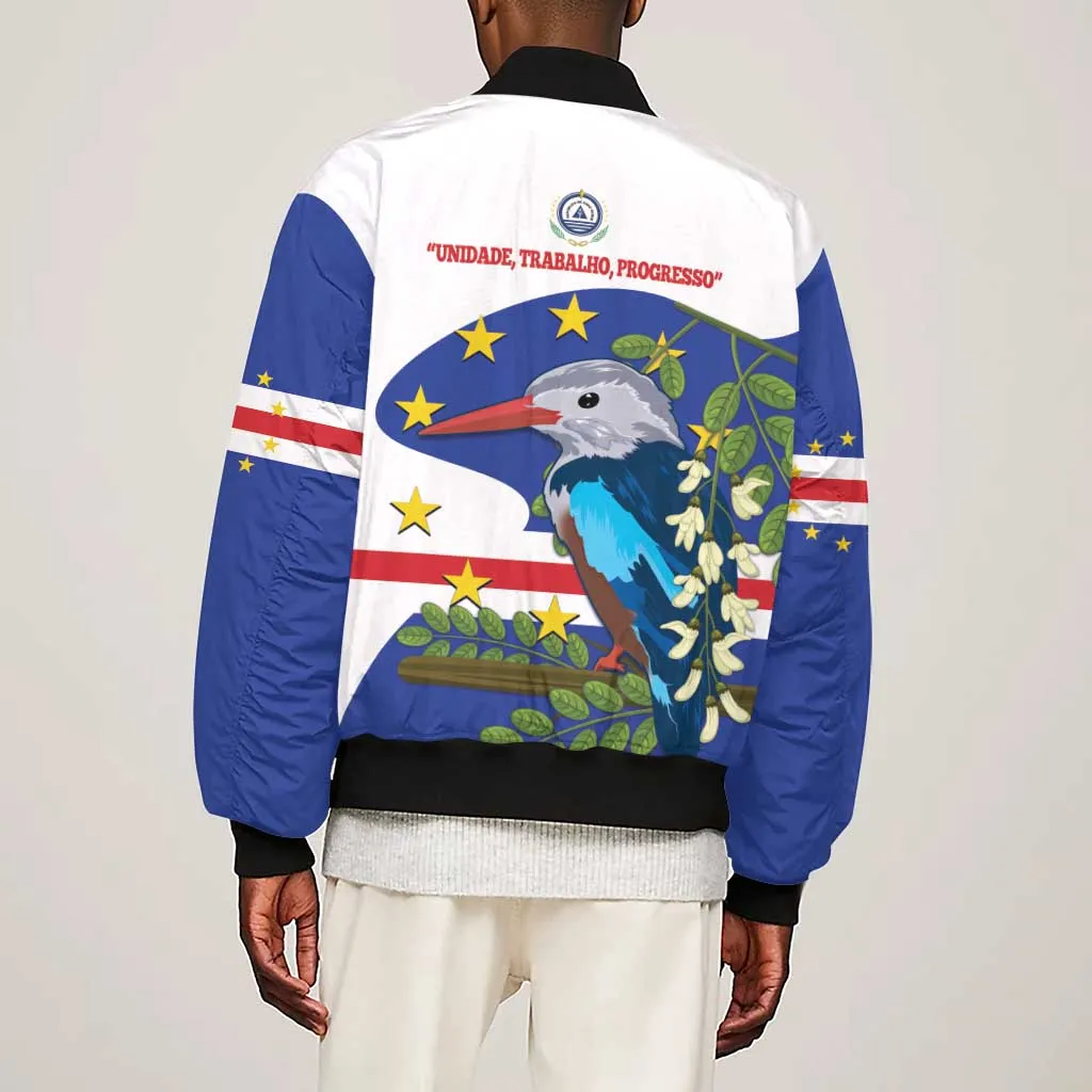 Cape Verde Sleeve Zip Bomber Jacket Grey-Headed Kingfisher Mix Honey Locust LT14