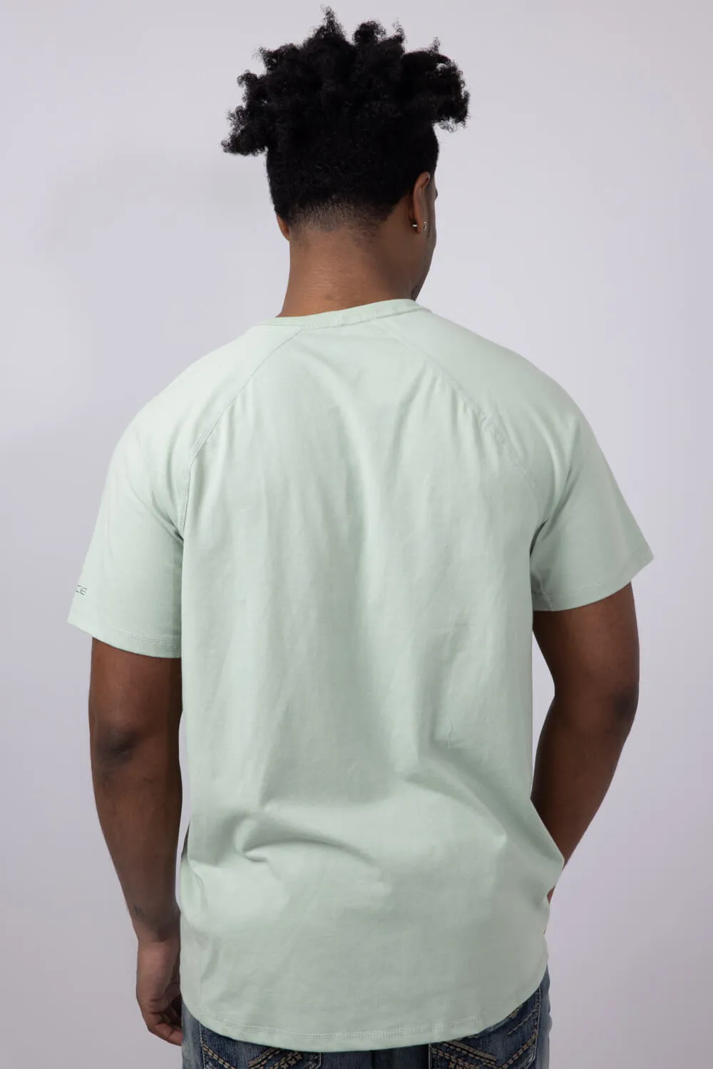 Carhartt Force Relaxed Fit Midweight Logo T-Shirt for Men in Sage | 106653-G17-SAGE