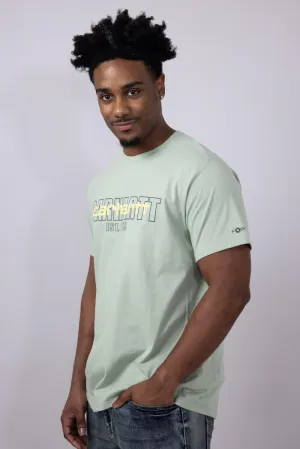 Carhartt Force Relaxed Fit Midweight Logo T-Shirt for Men in Sage | 106653-G17-SAGE