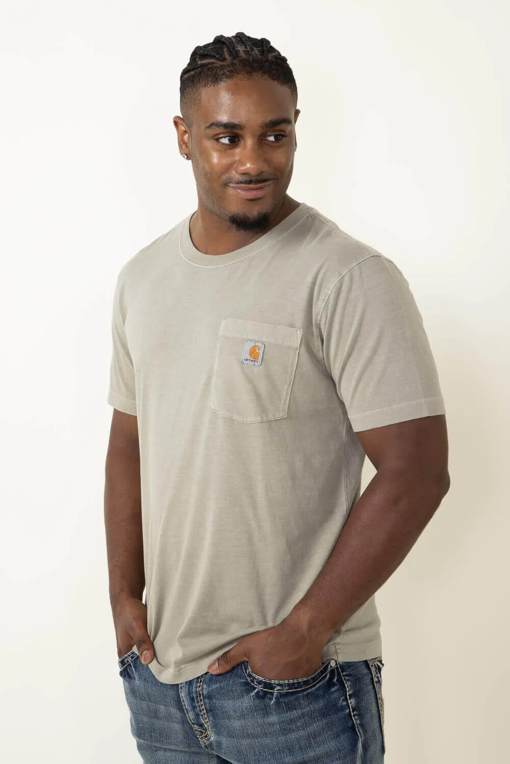 Carhartt Legacy Relaxed Fit Midweight Pocket T-Shirt for Men in Greige | 106252-E00-GREIGE