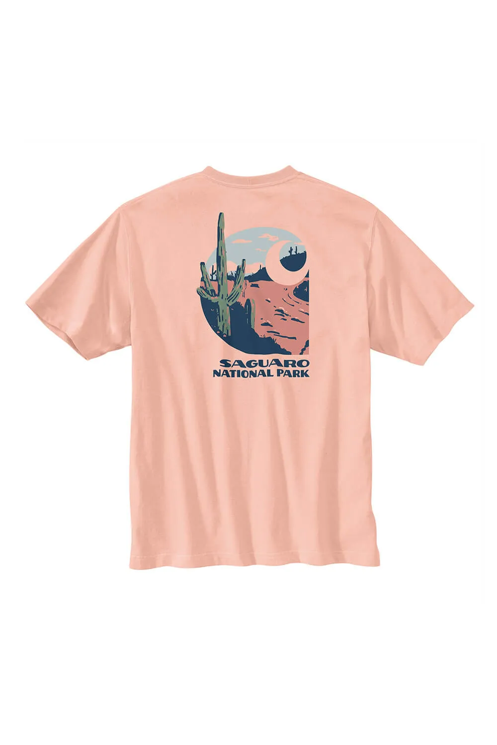 Carhartt Loose Fit Heavyweight Saguaro National Park T-Shirt for Women in Pink | 106585-Q74