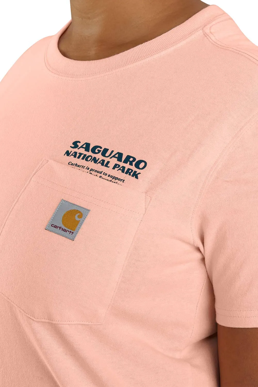 Carhartt Loose Fit Heavyweight Saguaro National Park T-Shirt for Women in Pink | 106585-Q74