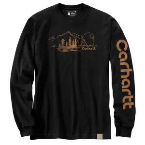 Carhartt Men's Relaxed Fit Heavyweight LS Mountain Graphic T-Shirt