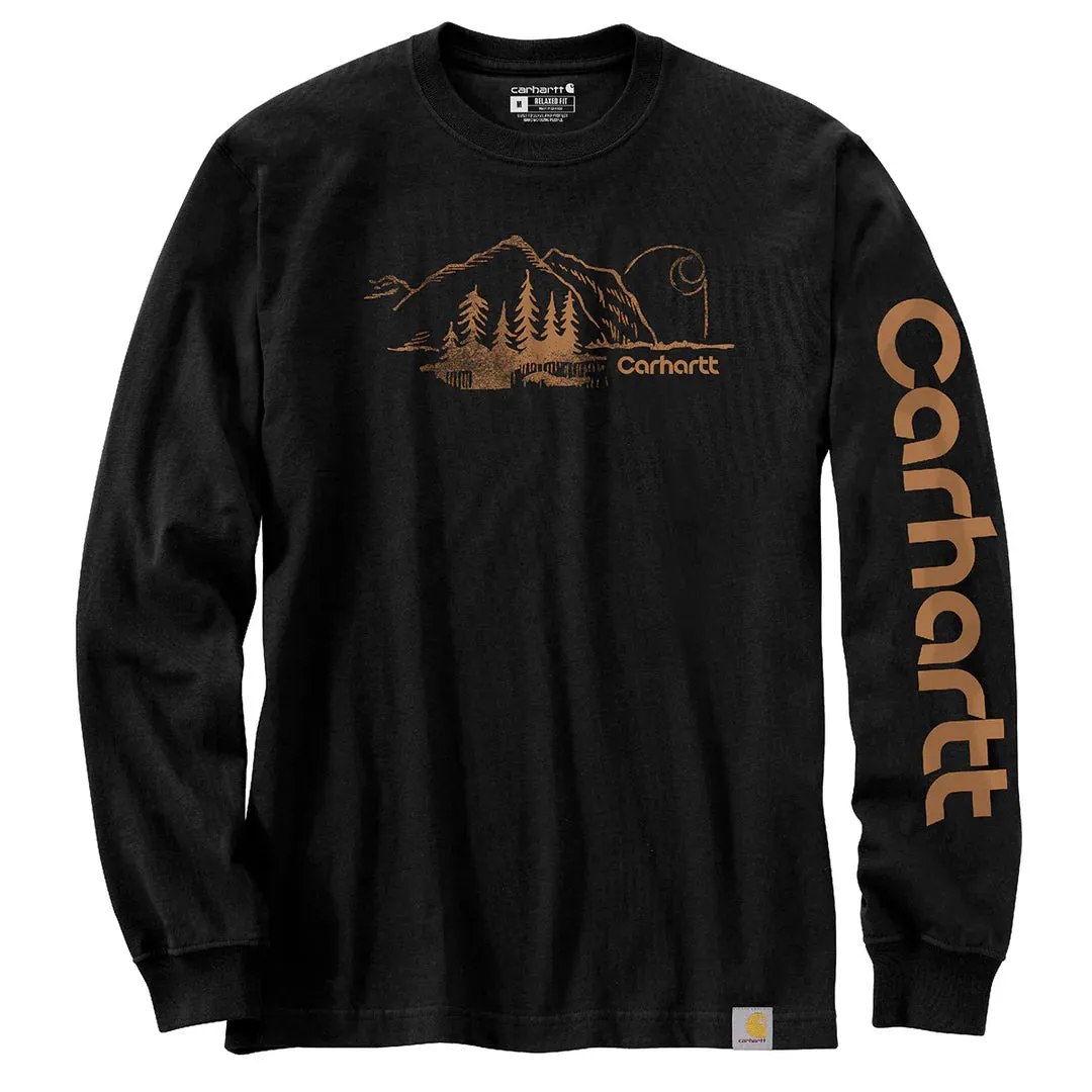 Carhartt Men's Relaxed Fit Heavyweight LS Mountain Graphic T-Shirt