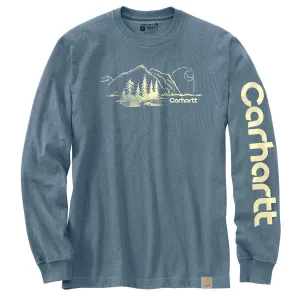 Carhartt Men's Relaxed Fit Heavyweight LS Mountain Graphic T-Shirt