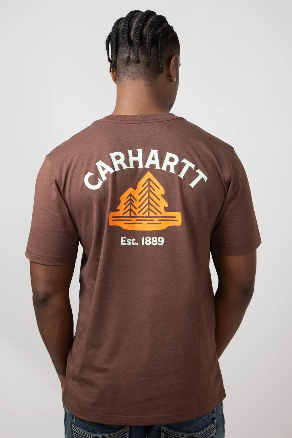 Carhartt Relaxed Fit Lightweight Pocket Tree T-Shirt for Men in Brown | 106535-B86-MOCHA