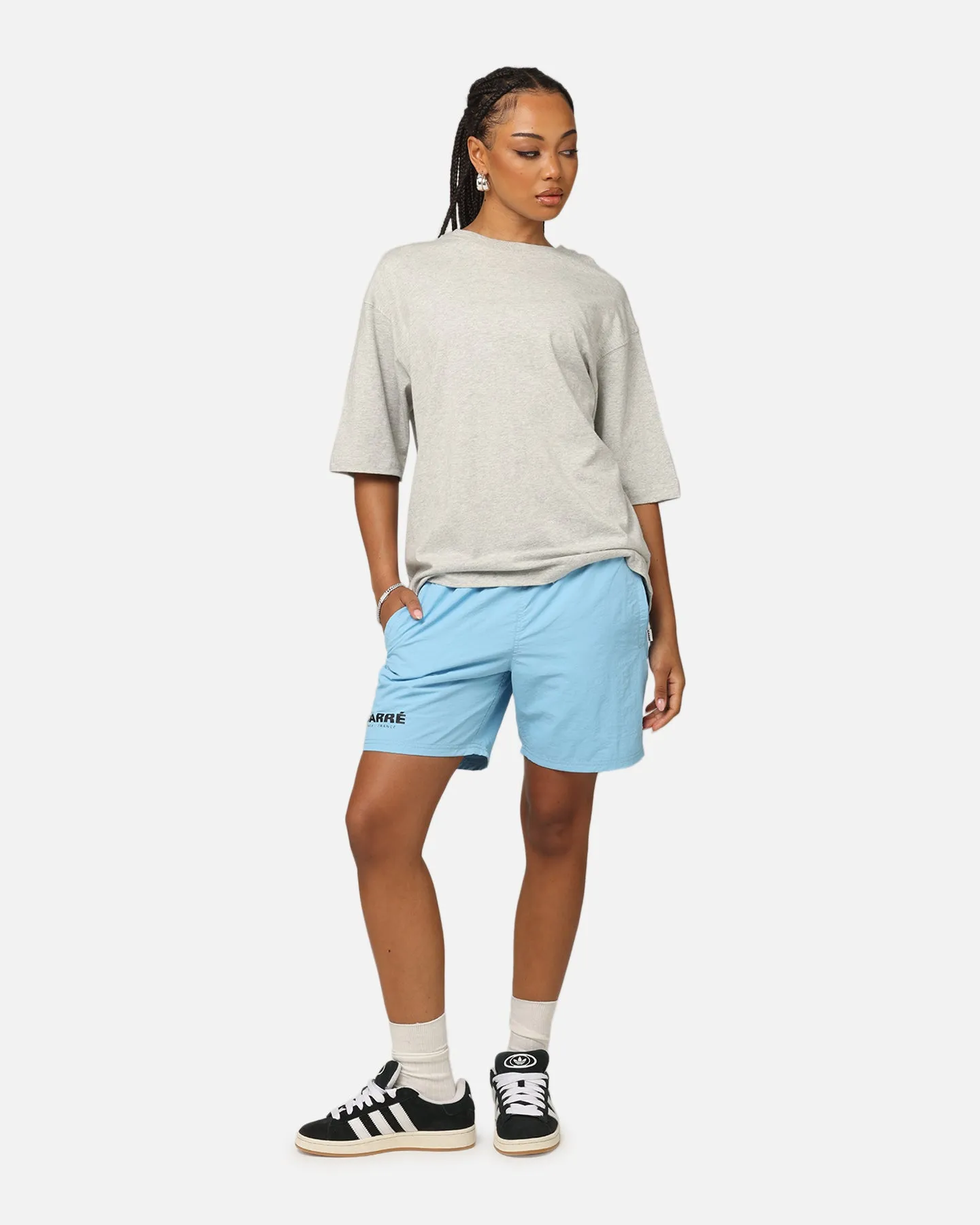 Carre Blanc Boxy T-Shirt Grey Marle