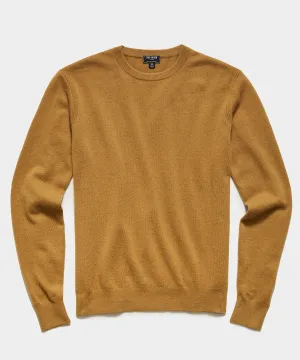 Cashmere Crewneck Sweater in Dark Honey