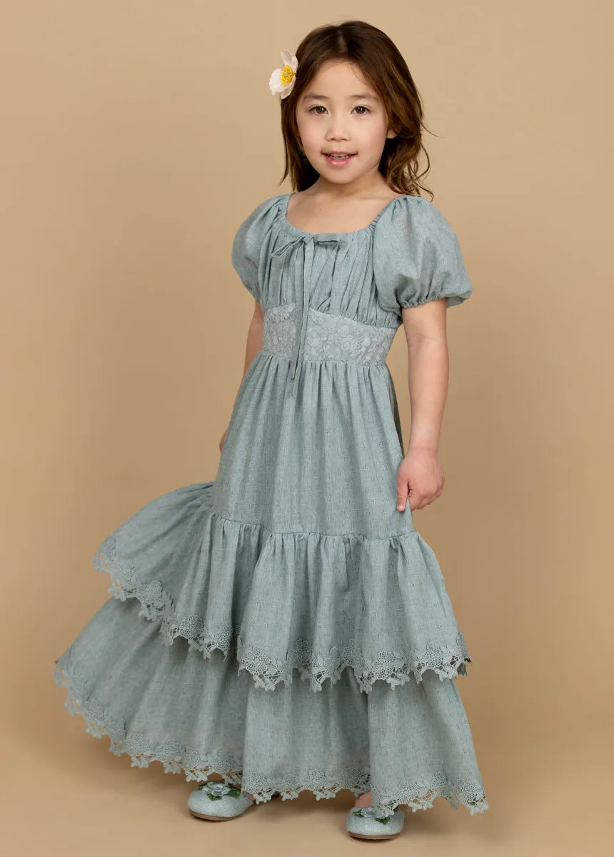 Casidy Dress in Dusty Aqua
