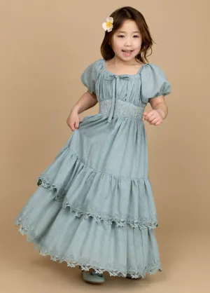 Casidy Dress in Dusty Aqua