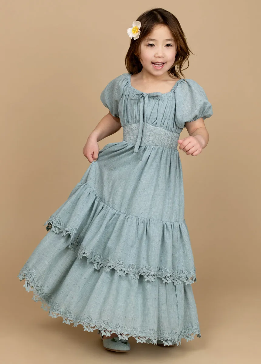 Casidy Dress in Dusty Aqua