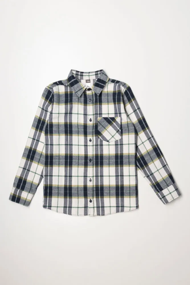 Check Shirt Green And Navy