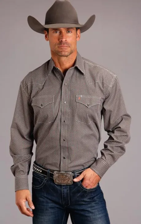 CL11-001-0425-2020 Mens L/S Stetson Dash And Dot Geo
