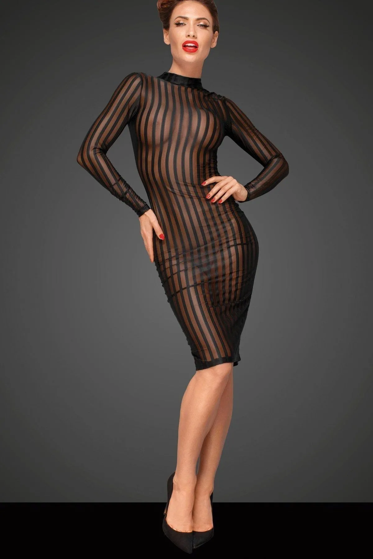 Classic Dress Made Of Elastic Tulle