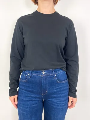 Classic Jersey Long Sleeve Boy Tee in Black