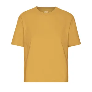 COLORFUL STANDARD Organic Boxy Crop Tee burned yellow