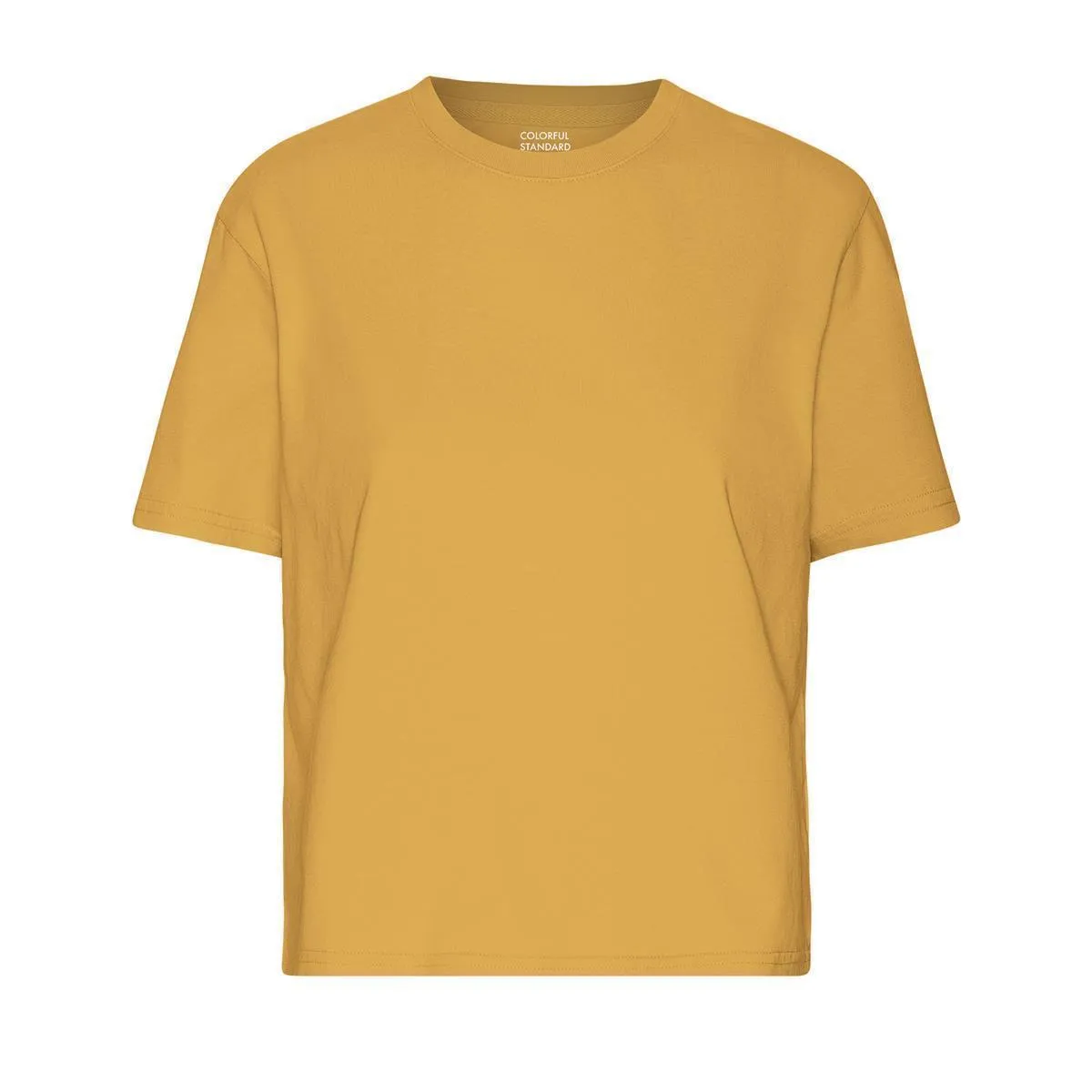 COLORFUL STANDARD Organic Boxy Crop Tee burned yellow