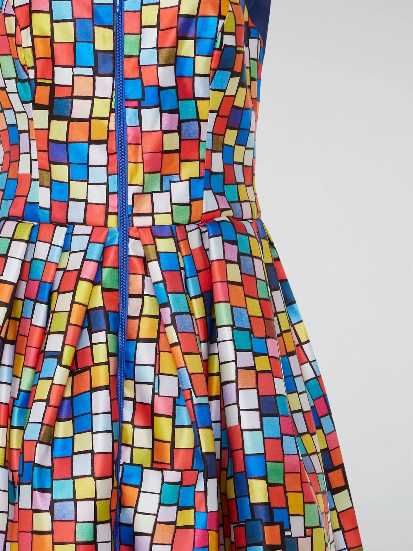 Colour Block Zip Up Dress