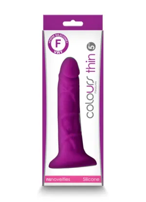 Colours Pleasures Thin 5" Dildo Purple