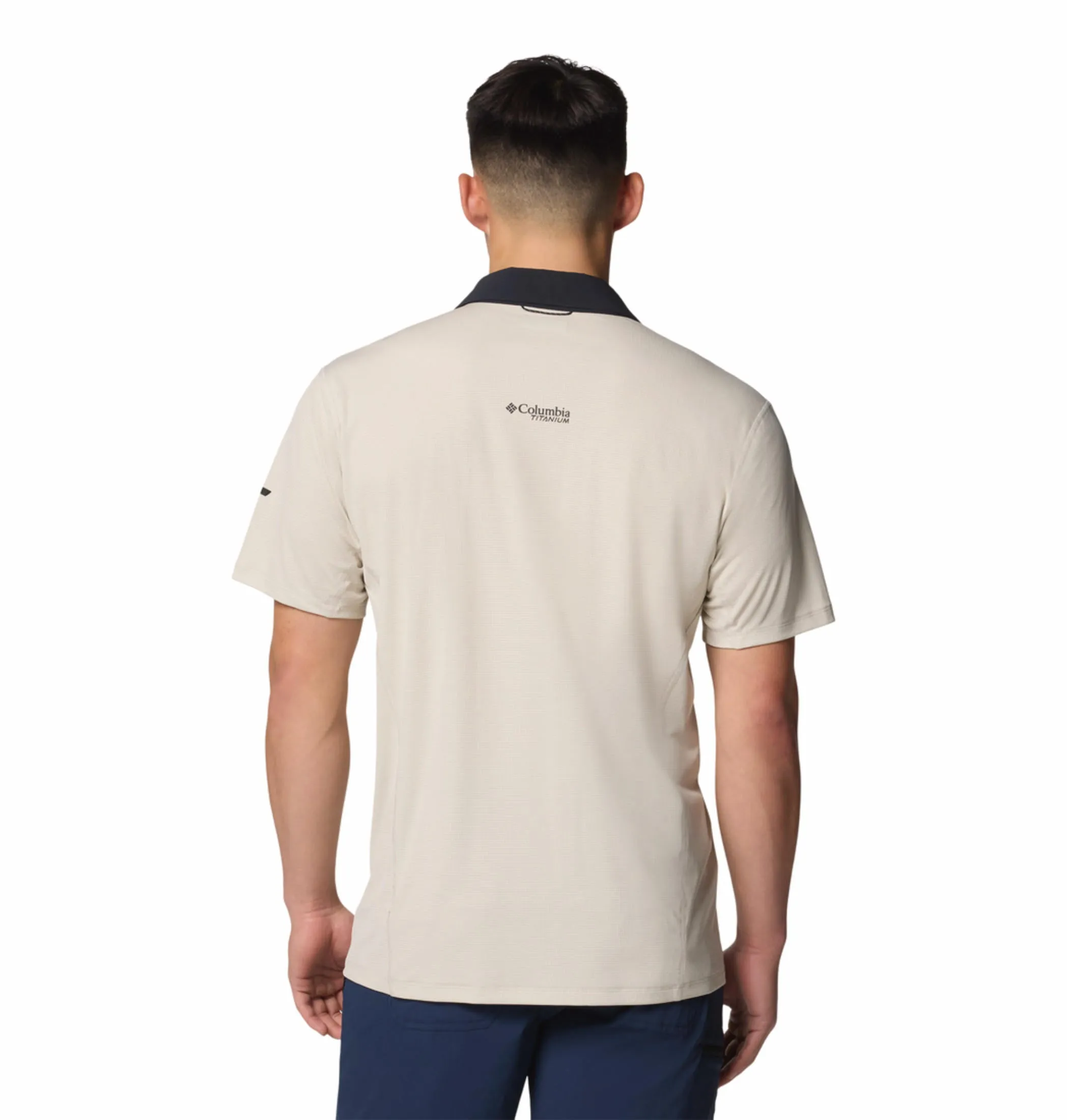 Columbia Mens Beige Omni-Wick Cirque River Pro Polo Tshirt