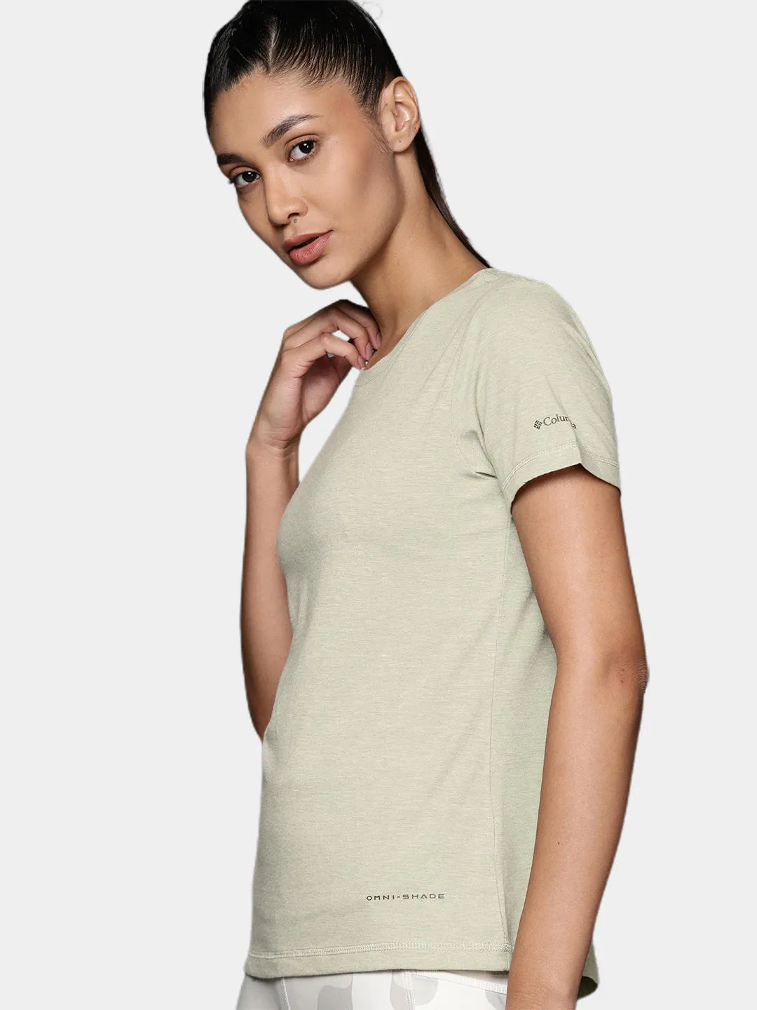 Columbia Women Green Sun Trek SS T-Shirt