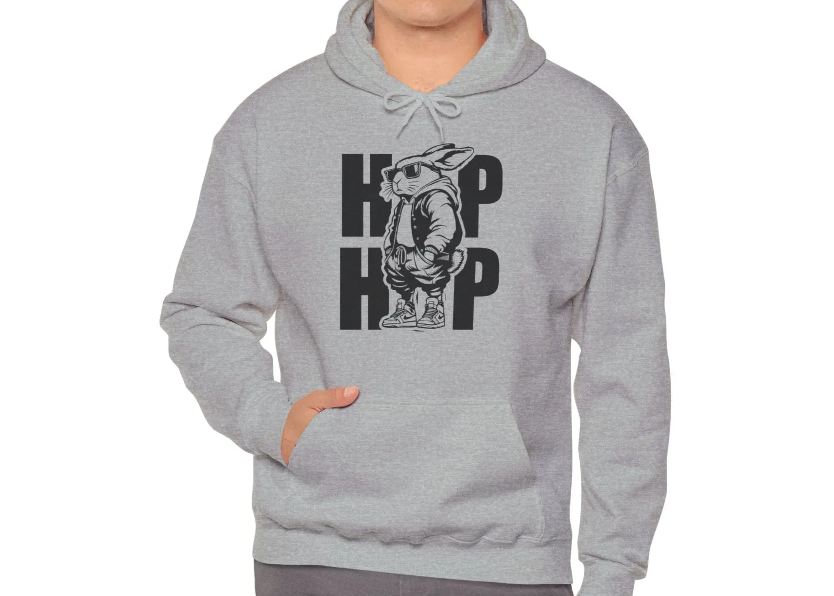 Cool Hip Hop Bunny Easter Hoodie